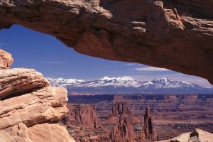 La Sal Mountains Through the Mesa Arch